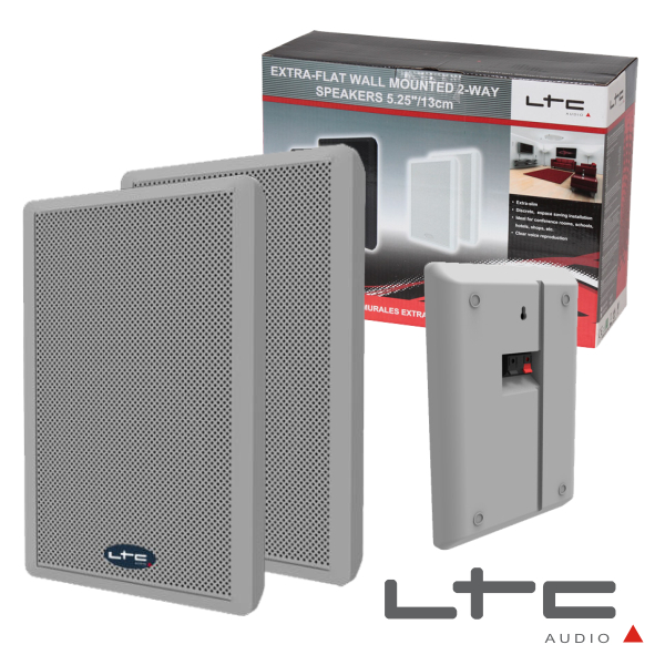 Conjunto 2 Colunas 2 Vias Flat 5.25" 120W Brancas Ltc - (SSP501F-W)