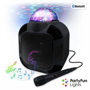 Coluna C/ Microfone 30W USB/BT/SD/AUX/FM LED PARTYFUN - (86014)