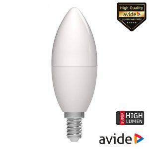 Lâmpada LED E14 Vela 2.9W 230V 3000K 470lm AVIDE - (ABC14WW-2.9W)