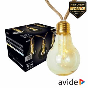 Corrente de Iluminação C/ Lâmpadas Branco Quente 5m AVIDE - (AOS10LE27-WW-3AA)
