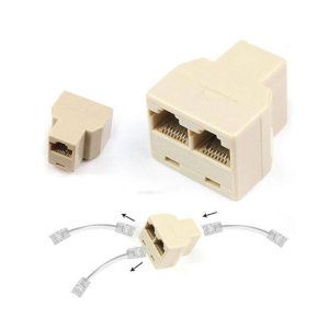 Ficha Adaptadora RJ45 Fêmea p/ 2 RJ45 Fêmea - (CTGB90991IY)