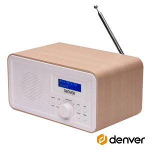 Rádio Portátil C/ Despertador 1W FM/AUX DENVER - (DAB-30LIGHTWOOD)