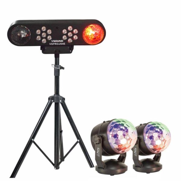 2x Bola de Luz LED RGB e Suporte C/ Projetor Wash/Astro RGB - (LIGHT-SET-05)