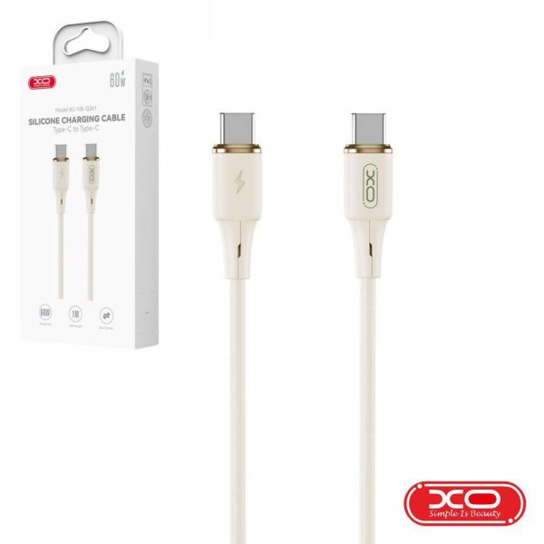 Cabo USB-C Macho / USB-C Macho PD 60W 1m Bege XO - (NB-Q261)