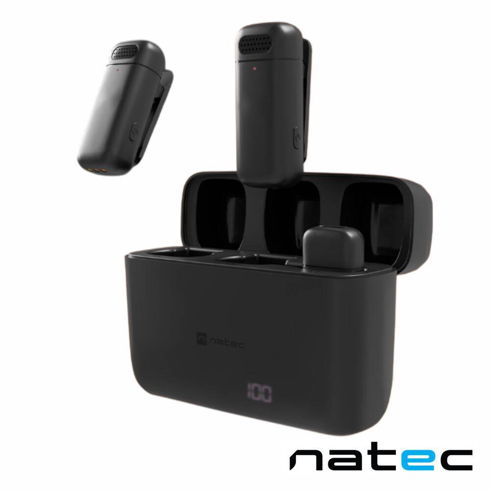 Conjunto 2 Microfones Lapela S/ Fios C/ Receptor USB-C ENC - (NMI-2254)