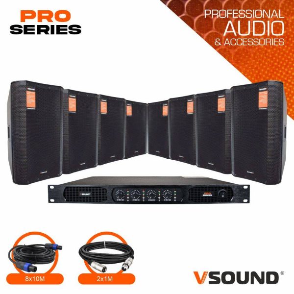 Sistema de Som Amplificado Pro Series 5600W VSOUND - (VSSPRO4000-15)
