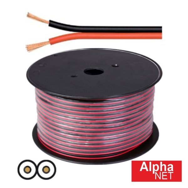 Cabo Coluna 2x1.00mm Cobre Puro Preto/Vermelho ALPHANET - (WTR56/100)