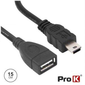 Cabo USB-A 2.0 Fêmea / Mini USB-B Macho Otg 15cm - (INF-OTGUSB)