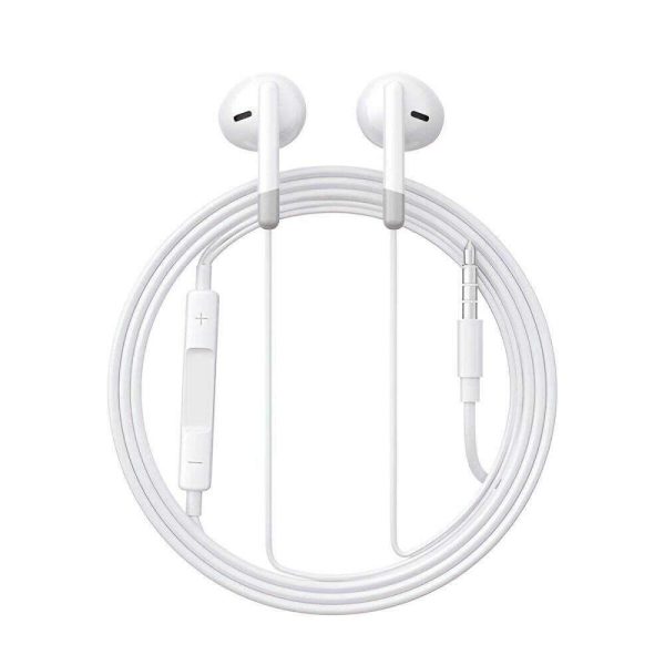 Auscultadores C/ Fios Stereo Jack 3.5 4p Branco - (JR-EW01)