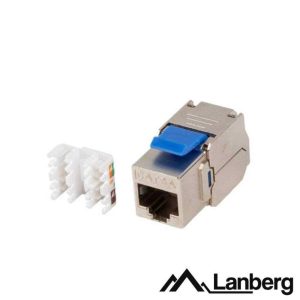 Ficha RJ45 Modular 8p8c CAT6A Keystone Metálica LANBERG - (KSFA-3000)