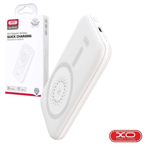 Powerbank 5000mAh QI 2 USB-A / 1 USB-C Branco XO - (PR153-WH)