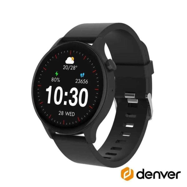 SmartWatch Multifunções P/ Android Ios Preto DENVER - (SWC-338B)