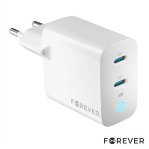 Alimentador Comutado 2xUSB-C PD/QC 40W GaN FOREVER - (TC-06-40CC)