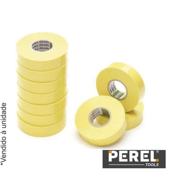 Fita Isoladora Amarela - 19 mm X 20M PEREL - (1045-JPC)