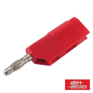 Ficha Banana 4mm Macho Vermelho - (20-114-1)