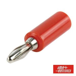 Ficha Banana 4mm Macho Vermelha - (20-1)