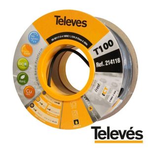 Cabo Coaxial 75 Ohm Ø6.6mm Branco TELEVÉS - (214121)