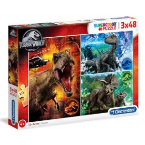 Puzzle 3x48pcs 32x22cm JURASSIC WORLD CLEMENTONI - (25250)