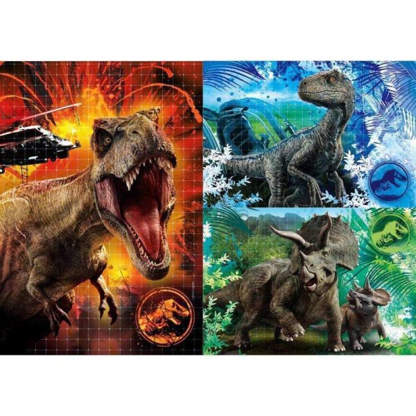 Puzzle 3x48pcs 32x22cm JURASSIC WORLD CLEMENTONI - Image 2