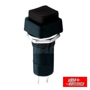 Interruptor Pressão Quadrado On-Off Preto - (330-018)
