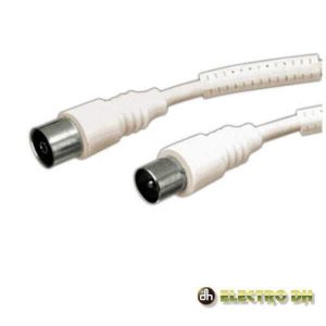 Cabo Coaxial Macho/Fêmea Branco 1.5m Filtro Ferrite EDH - (37.002/1.5/B/BP)