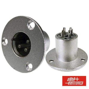 Ficha XLR 3p Macho Painel - (40-150M)