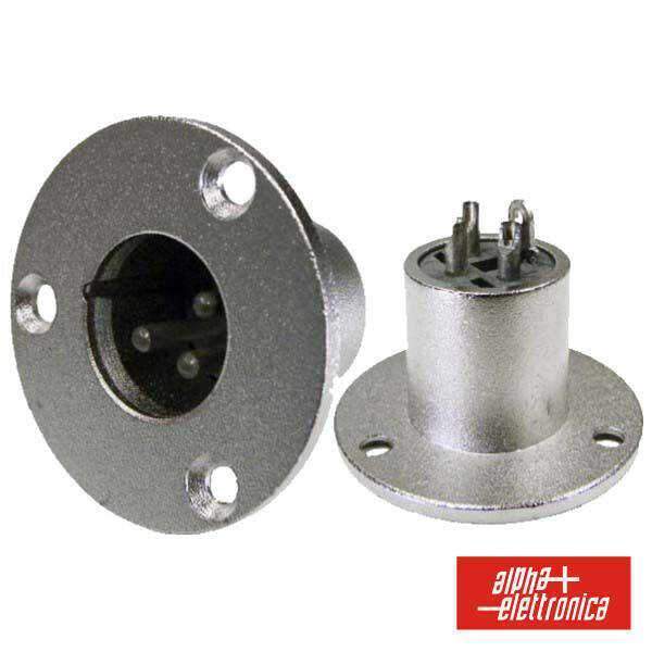 Ficha XLR 3p Macho Painel - (40-150M)