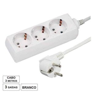 Extensão Elétrica 3x Schuko 3m - (41033)