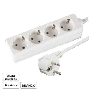Extensão Elétrica 4x Schuko 3m - (41034)