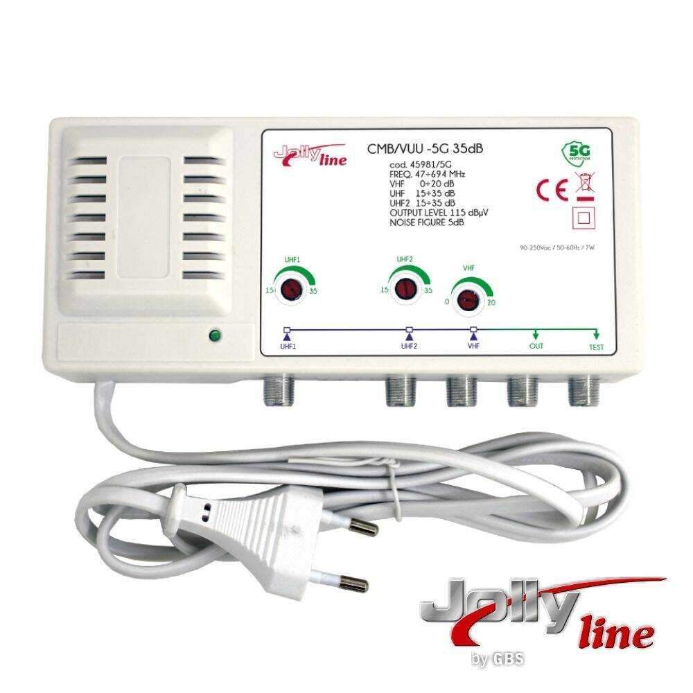 Amplificador de Antena 3 Entradas 1 Saída C/ Filtro Lte5G/4G - (45981/5G)