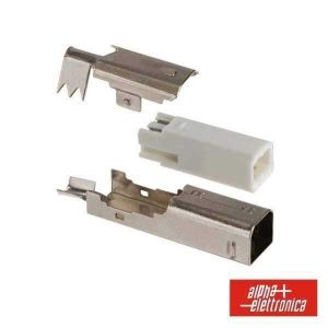 Ficha USB-B 2p Macho P/ Soldar - (64-590)