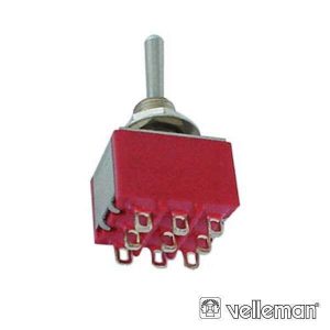 Comutador Alavanca 3pdt Vertical On-On Painel - (8301)