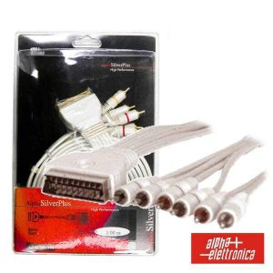 Cabo Silver Plus Scart Macho / 6rca Macho 1.5m Blister - (92-075H)