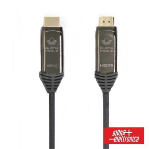 Cabo HDMI Fibra Óptica Dourado Macho / Macho Cinzento 50M AL - (93-591F1/050)