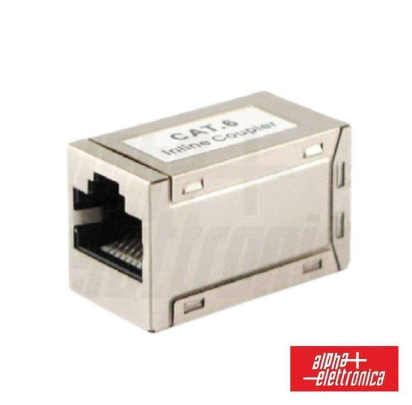 Ficha Adaptadora RJ45 8p8c CAT6a Fêmea / Fêmea Metálico - (94-931/3)