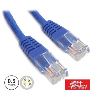 Cabo De Rede UTP CAT5E 0.5m Azul - (95-706/005BLB)