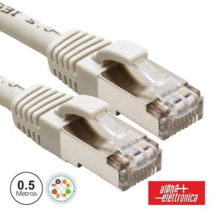 Cabo De Rede S/FTP CAT6 0.5m Cinzento - (95-709/005GB)