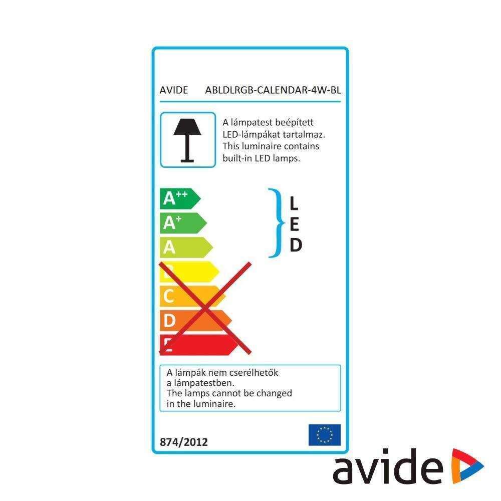 Candeeiro Secretária LED 4W 4000k RGB Calendário 250lm AVIDE - Image 2