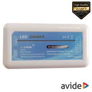 Controlador P/ Fita LEDS Monocor 12V/24V 12A AVIDE - (ABLS12VDIMM-4Z)