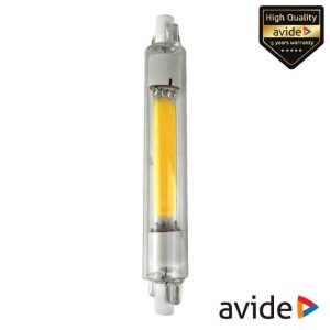 Lâmpada R7S 10W 230V LED Dimável 118mm 4000K 1000lm AVIDE - (ABR7SNW10W-CL-D)
