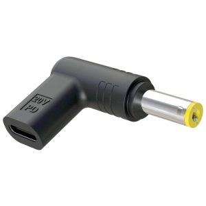 Ficha Adaptadora USB-C Fêmea / Ficha DC 1.7x5.5mm Macho - (ADPUSBC/DC17-55)