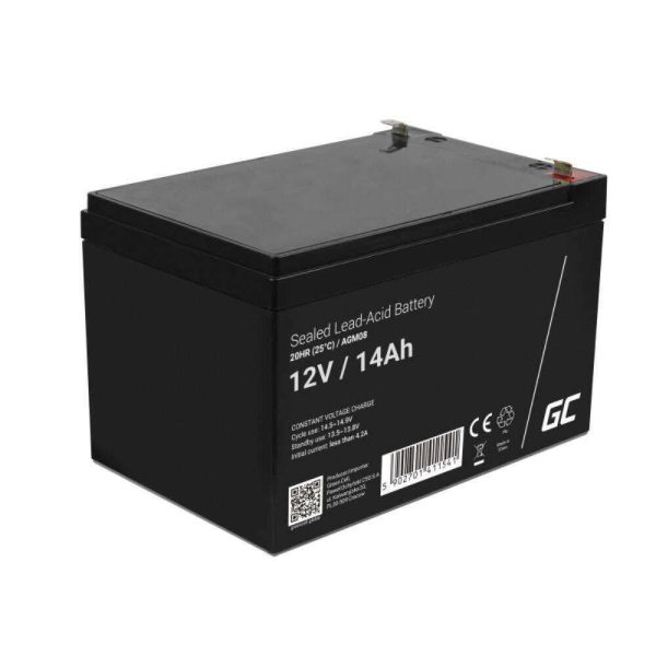 Bateria Chumbo Gel AGM 12V 14A GREEN CELL - (AGM08)