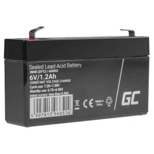 Bateria Chumbo Gel AGM 6V 1.2A GREEN CELL - (AGM52)