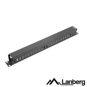 Painel Gestão De Cabos 19" 1U Metal Preto LANBERG - (AK-1201-B)