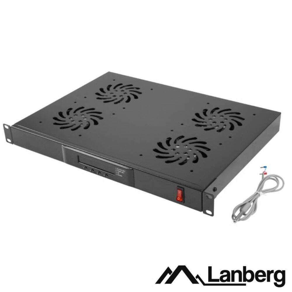 Painel de Ventilação C/ LCD P/ Bastidor / Rack 19" LANBERG - (AK-1503-B)