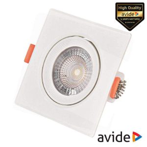 Painel LEDS Quadrado 7W 90mm 4000K 677lm AVIDE - (ALDLS38NW-S-7W)