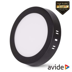 Painel Leds Redondo Superfície 12W 178mm  950 lm CCT Preto - (AMSMPCCT-R-12W-B)