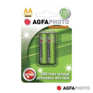 Pilha Recarregável AA 1.2V 2300mAh 2x Blister AGFAPHOTO - (AP2300B2)