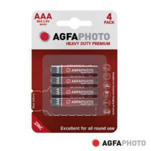 Pilha Zinco-Carvão R03/AAA 1.5V 4x Blister AGFAPHOTO - (APFAAA)