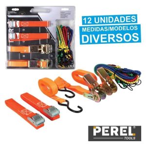 Conjunto De Cintas E Elásticos De Segurança 12x Perel - (ARATS1)